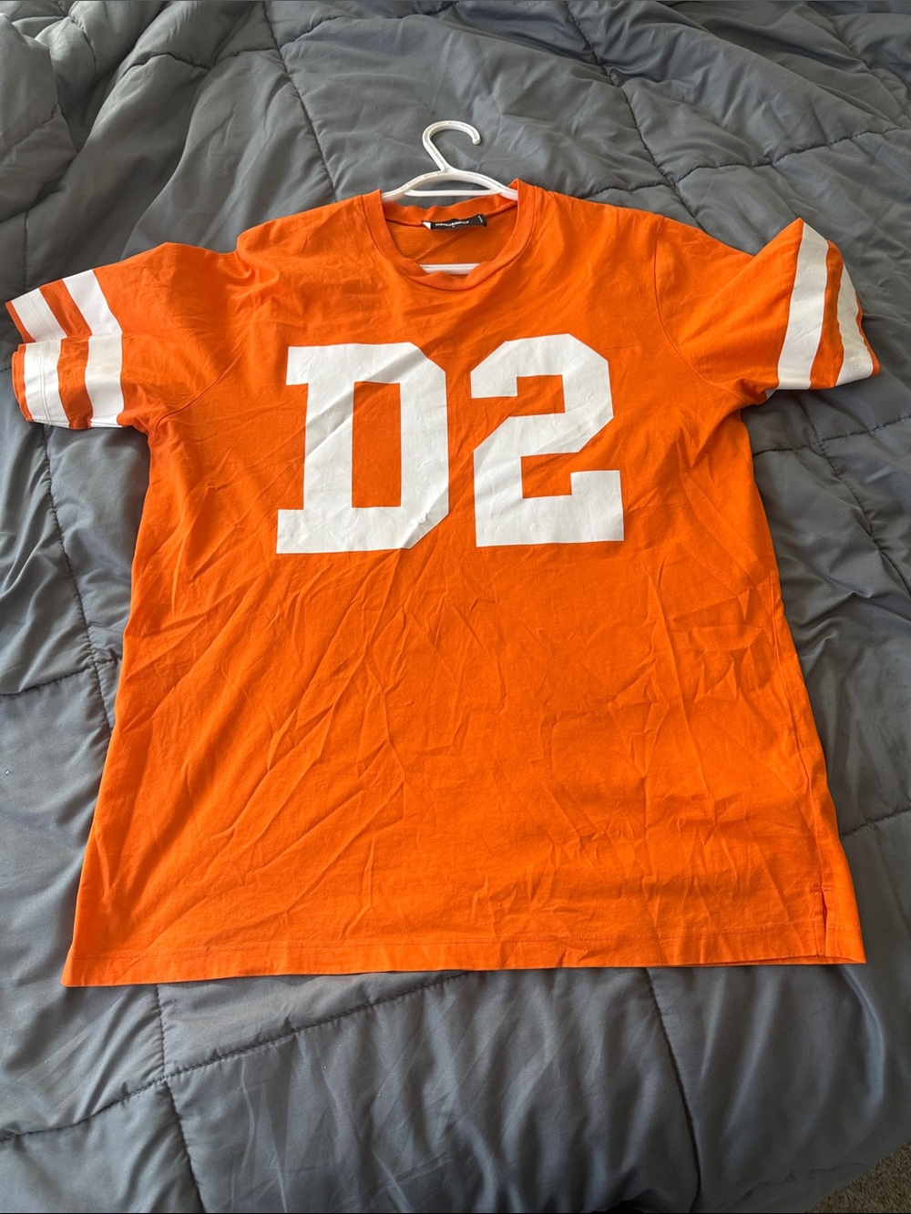 DSQUARED2 Orange Short Sleeve 'D2' Graphic Jersey